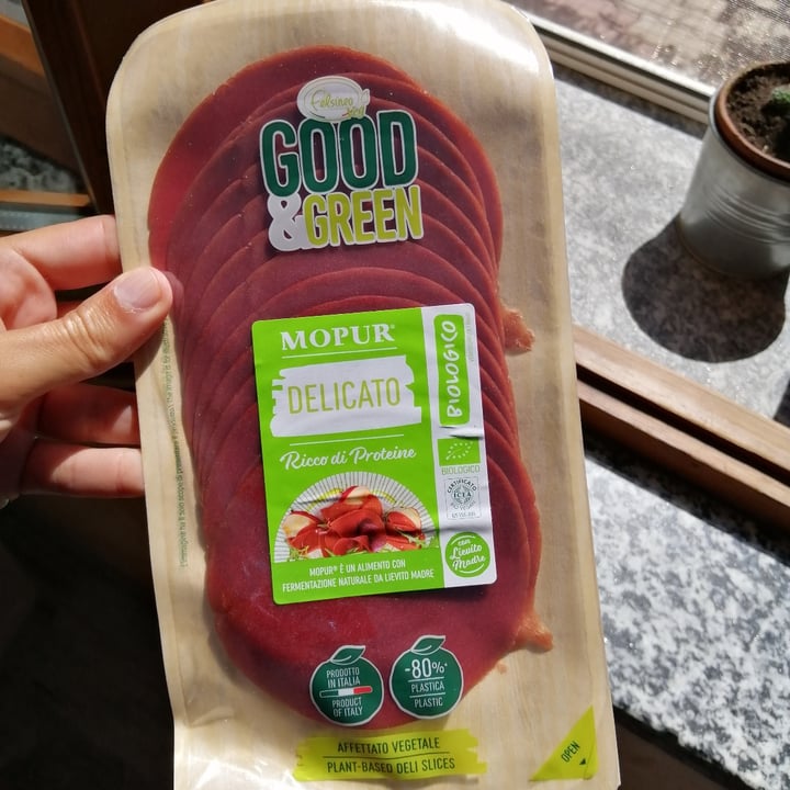 photo of Good and green Mopur al gusto di bresaola shared by @seevegan on  10 Jun 2022 - review