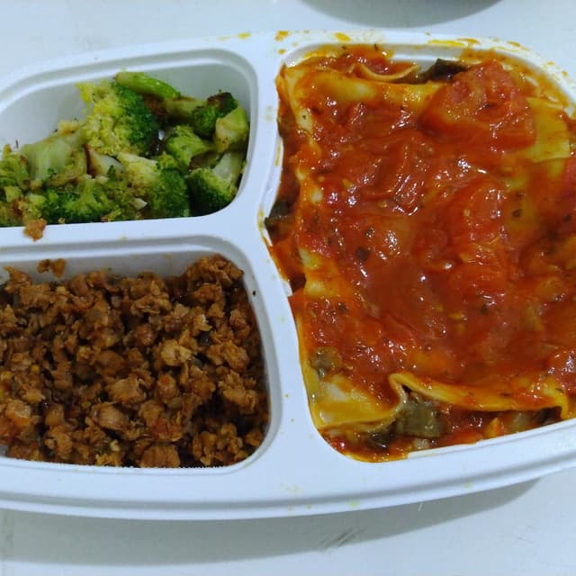 Photo of the dish “Eggplant Lasagne, Broccoli and Bolognese Sauce (Packed Lunch)”