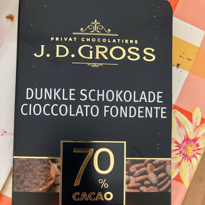 photo of J. D. Gross Cioccolato Fondente 70% shared by @martinafrancesca on  05 Apr 2022 - review