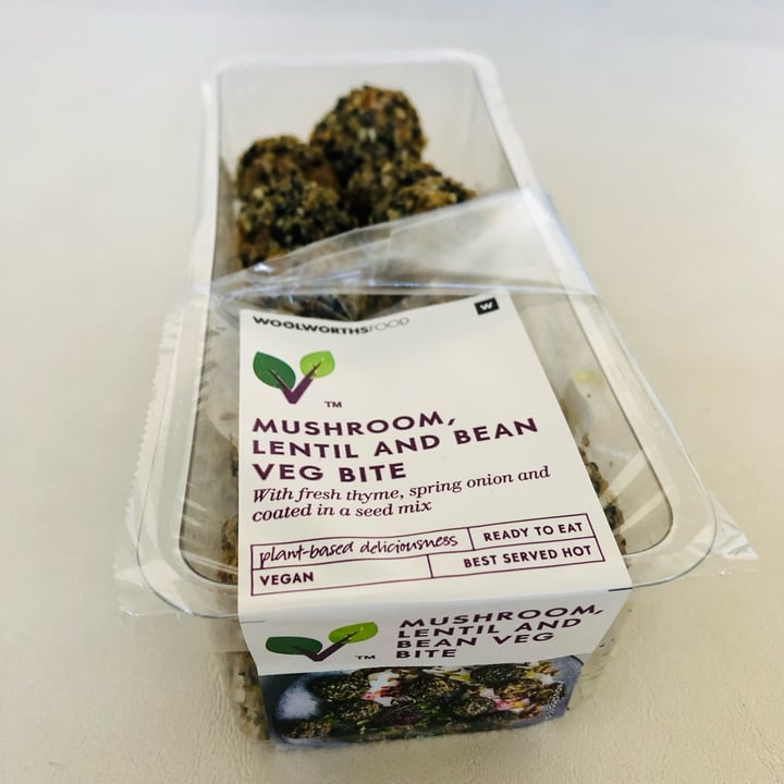 photo of Woolworths Food Mushroom, lentil, and bean veg bite shared by @hanve on  09 Nov 2021 - review