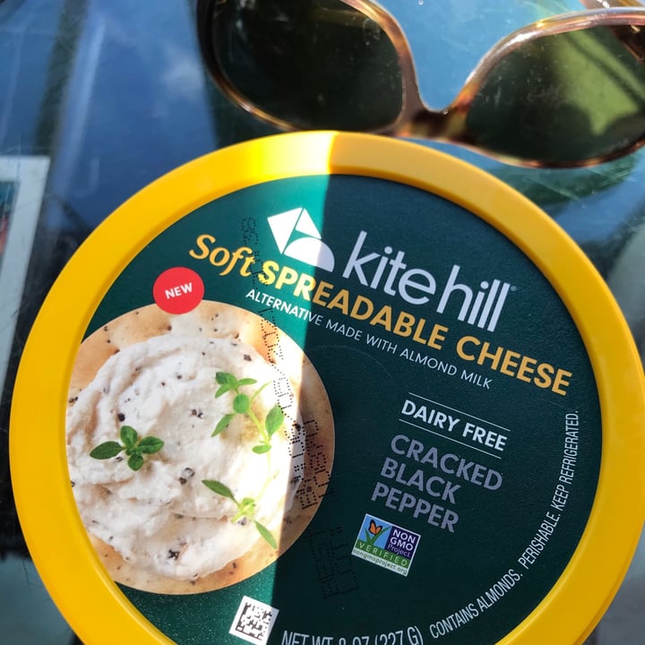 photo of Kite Hill Soft Spreadable Cheese - Cracked Black Pepper shared by @yoganaorganabanana on  29 May 2021 - review