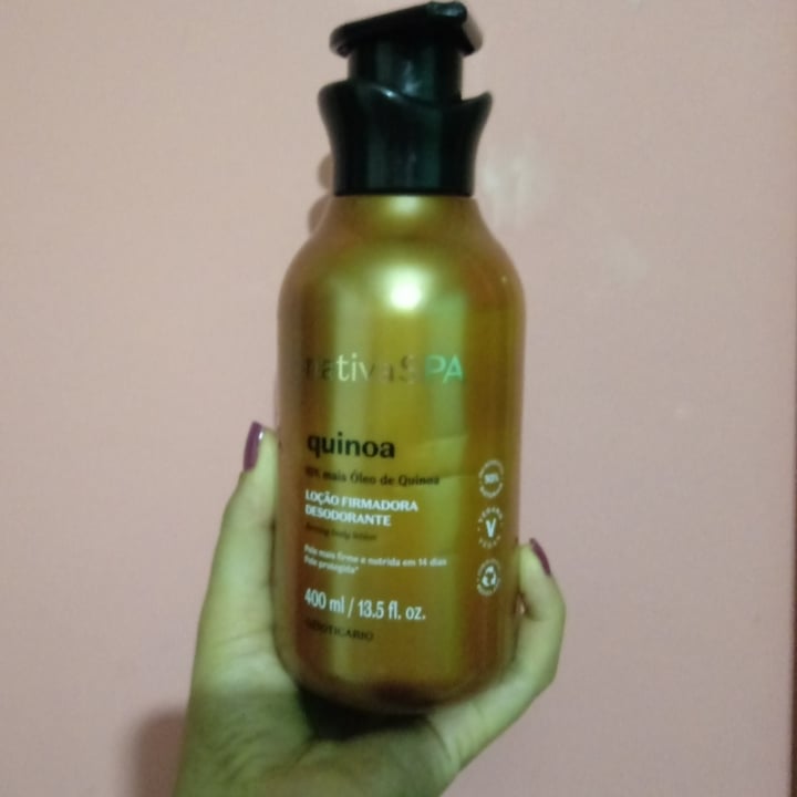 review photo of O Boticário Loção Firmadora Desodorante Quinoa Nativa Spa O Boticário shared by @isabelasabrine on 19 Jan 2022 - review