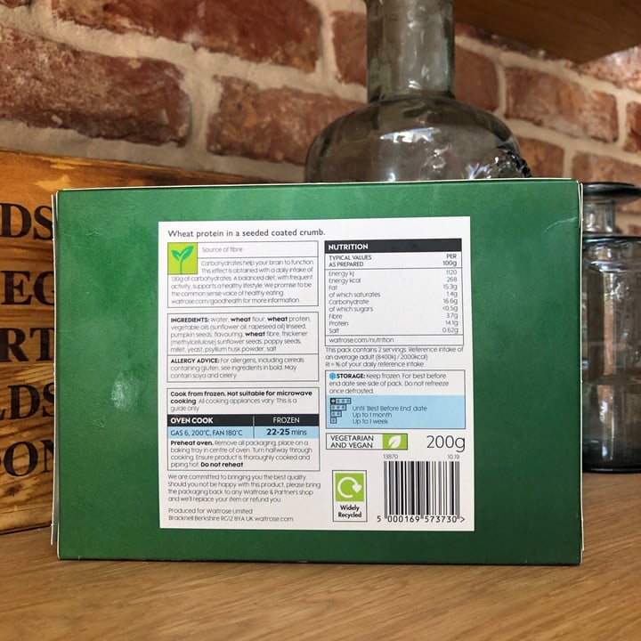 review photo of Waitrose Crisp Crumbed Seitan Slices shared by @jessiemaefaulkner on 20 Jul 2020 - review
