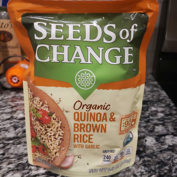 review photo of Seeds of Change Organic Quinoa And Brown Rice With Garlic shared by @amacameron on 26 May 2022 - review