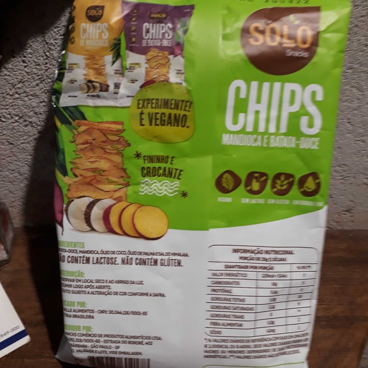 photo of Solo snacks Chips De Mandioca E Batata Doce shared by @marcialara7 on  09 May 2022 - review
