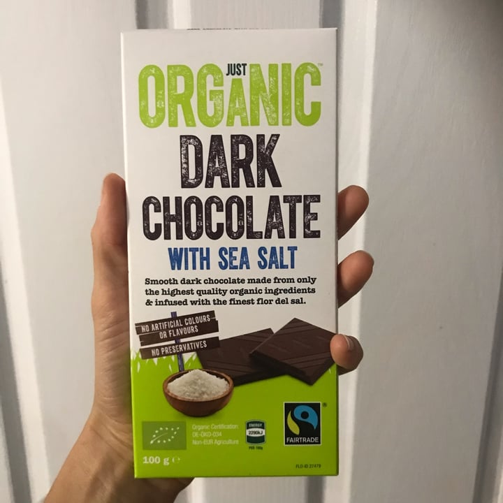 photo of Just Organic 70% dark chocolate with sea salt shared by @smarti on  24 May 2022 - review