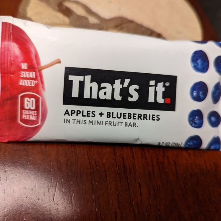 photo of That’s it Apple Blueberry Fruit Bar shared by @ethel78 on  29 May 2022 - review