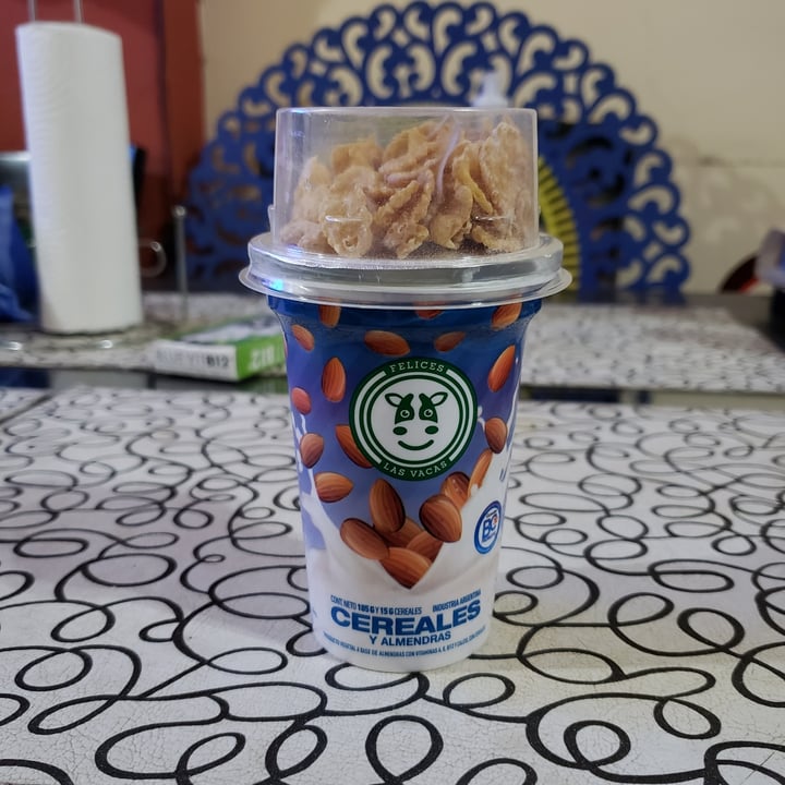 photo of Felices Las Vacas Yogurt de Almendras con Cereales shared by @an77ihumanx on  28 Apr 2021 - review