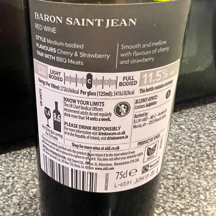 photo of Baron saint jean Red Wine shared by @otakugary on  23 Jan 2022 - review