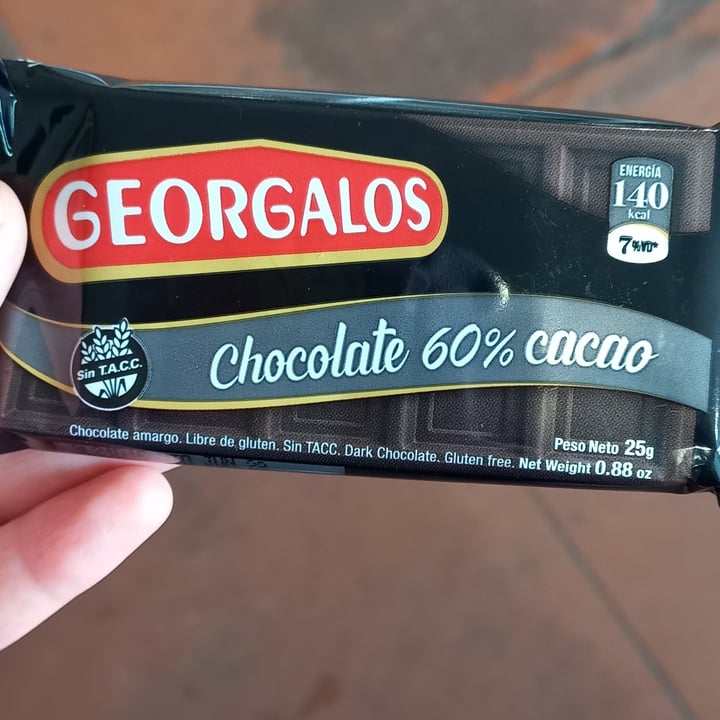 photo of Georgalos Chocolate 60% cacao shared by @claucorazondesurylun on  24 Jul 2022 - review
