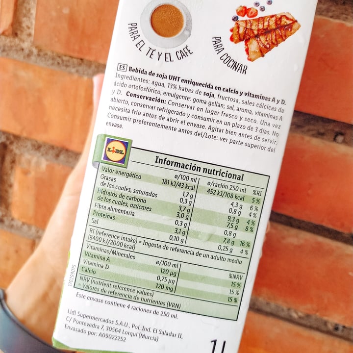 review photo of Vemondo Bebida de soja calcio shared by @veganhumanok on 27 Aug 2021 - review