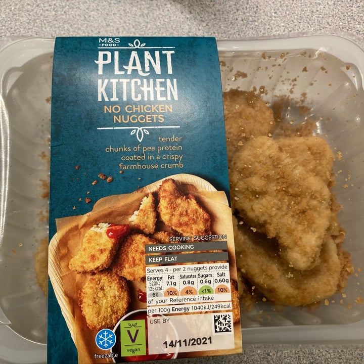 photo of Plant Kitchen (M&S) No chicken nuggets shared by @jontr on  18 Nov 2021 - review