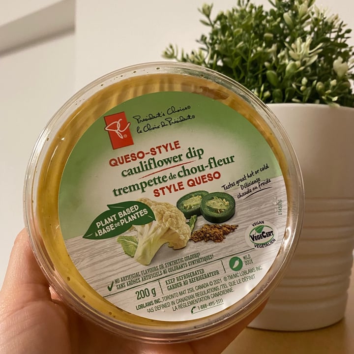 review photo of President's Choice Queso-Style Cauliflower Dip shared by @kturcotte on 09 Jun 2021 - review