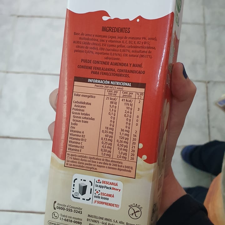 photo of La Serenísima Jugo De Manzana A Base De Arroz shared by @soyvelen on  21 Oct 2021 - review