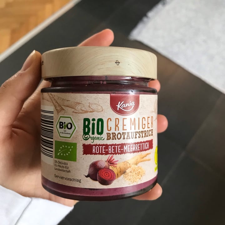 photo of Kania Cremiger Brotaufstrich Rote-Beete-Meerretich shared by @theresialu on  10 Aug 2021 - review