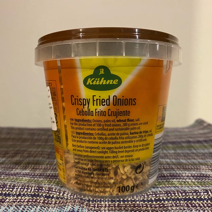 photo of Kühne Crispy fried onion shared by @rossafeltra on  15 Mar 2022 - review