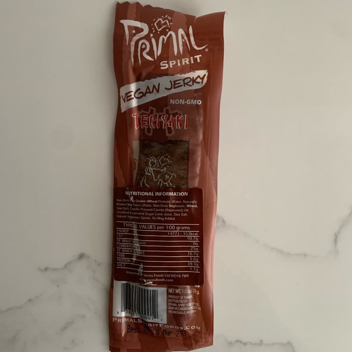 photo of Primal Spirit Vegan Jerky Teriyaki Jerky shared by @lamaryvegana on  27 Jan 2022 - review