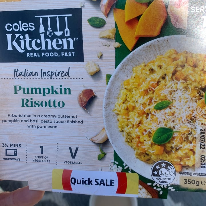 photo of Coles Kitchen pumpkin risotto shared by @latasha on  25 Sep 2022 - review