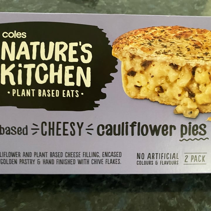 photo of Coles Nature's Kitchen Plant Based Cheesy Cauliflower Pies shared by @arianemeschiatti on  11 Jul 2022 - review