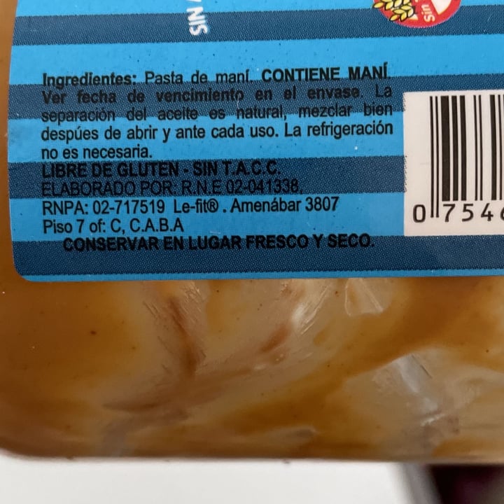photo of Le-Fit Mantequilla De Mani shared by @ekanitanutricion on  23 Sep 2022 - review