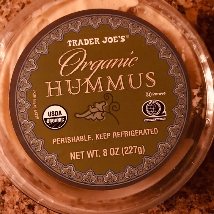 photo of Trader Joe's Organic hummus shared by @peacefulhealer on  25 May 2021 - review
