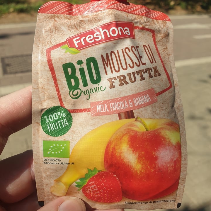 review photo of Freshona Bio mousse di mela, fragola e banana shared by @lucibreizh on 03 Aug 2022 - review