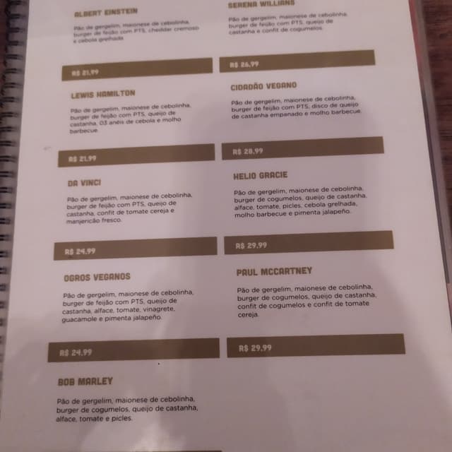 Foto del plato “Bob Marley - Hambúrguer vegano”