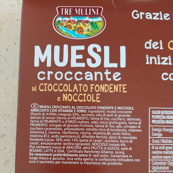 photo of Tre Mulini Muesli croccante al cioccolato fondente shared by @wikypiky on  15 Apr 2022 - review
