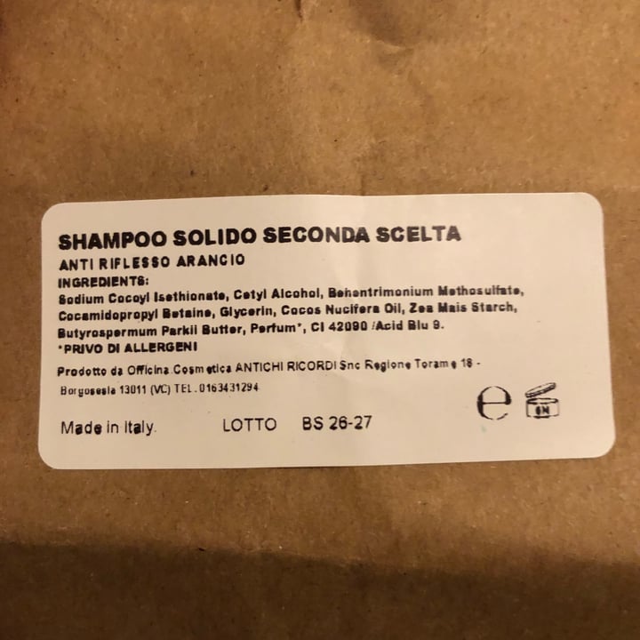 review photo of Officina cosmetica antichi ricordi Shampoo Solido shared by @zagara on 18 Mar 2022 - review