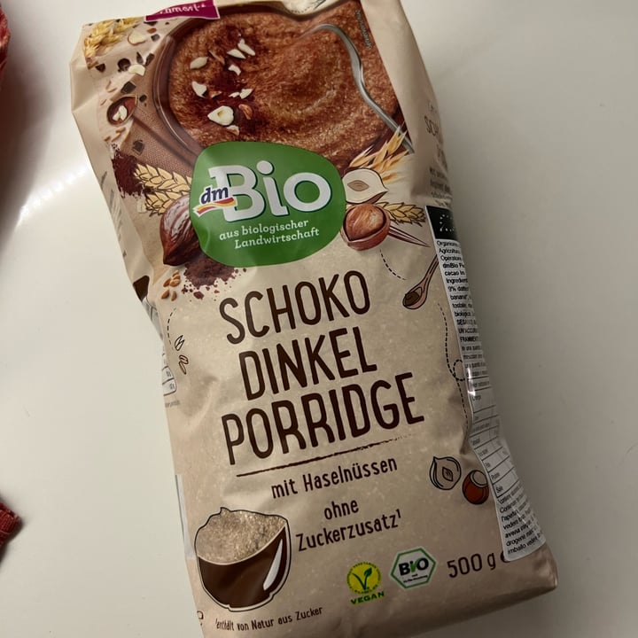 photo of dmBio Schoko Dinkel Porridge shared by @franq on  29 Nov 2021 - review