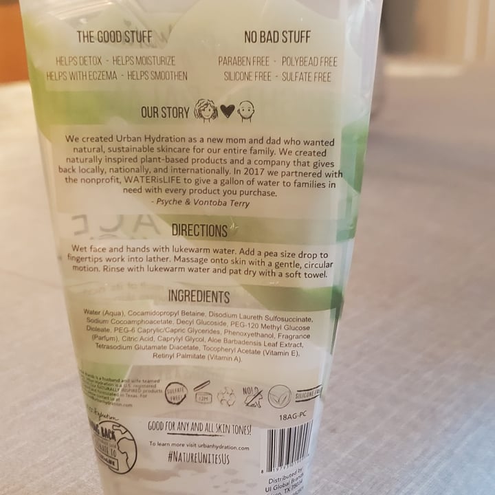 review photo of Urban hydration Bright & Balanced Aloe Vera Leaf Face Wash shared by @jfp420 on 16 Aug 2021 - review