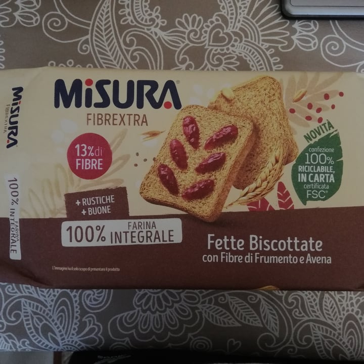 photo of Misura Fette biscottate con fibre Di Frumento E Avena shared by @aurorp on  14 Dec 2021 - review