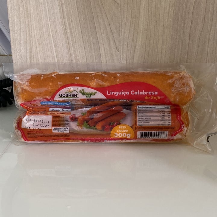 review photo of Goshen Vegges Linguiça Calabresa shared by @carlacortizo on 17 Aug 2022 - review