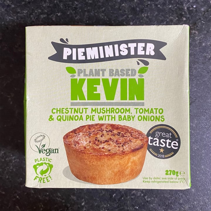 photo of Pieminister Plant Based Kevin Chestnut Mushroom, Tomato & Quinoa Pie With Baby Onions shared by @meganthevegetable on  11 Dec 2020 - review