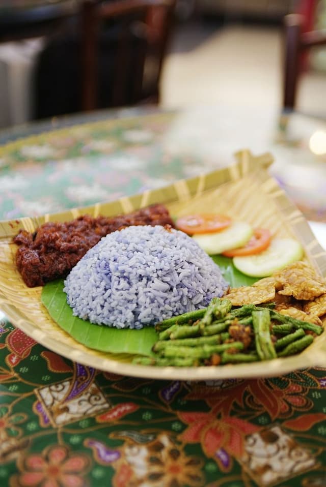 Photo of the dish “Butterfly Pea Coconut Steam Rice”