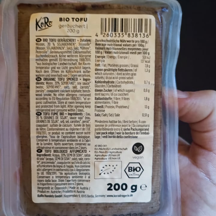 review photo of Koro Bio Tofu affumicato shared by @fabinardo on 18 Aug 2022 - review