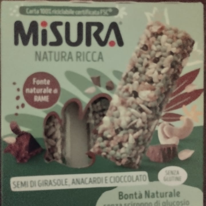 photo of Misura Barreta Semi di Girasole, anacardi, Cioccolato fondente, nocciole e Moringa - Natura Ricca  shared by @greta-5 on  28 Sep 2022 - review