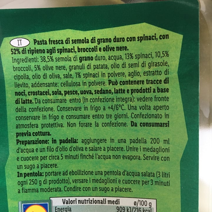 review photo of Vemondo Medaglioni Agli Spinaci, Broccoli e Olive Nere shared by @huliet on 05 Jul 2022 - review