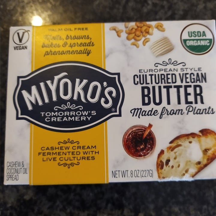 photo of Miyoko's Creamery European Style Cultured Vegan Butter Hint of Sea Salt shared by @ryguy on  31 Jul 2020 - review
