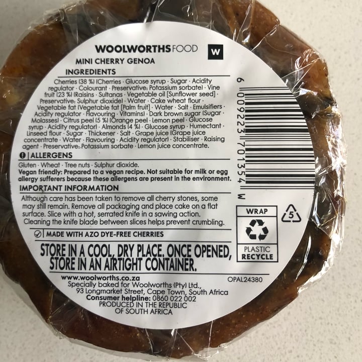 photo of Woolworths Food Christmas Cherry Genoa shared by @melveegan on  20 Nov 2022 - review