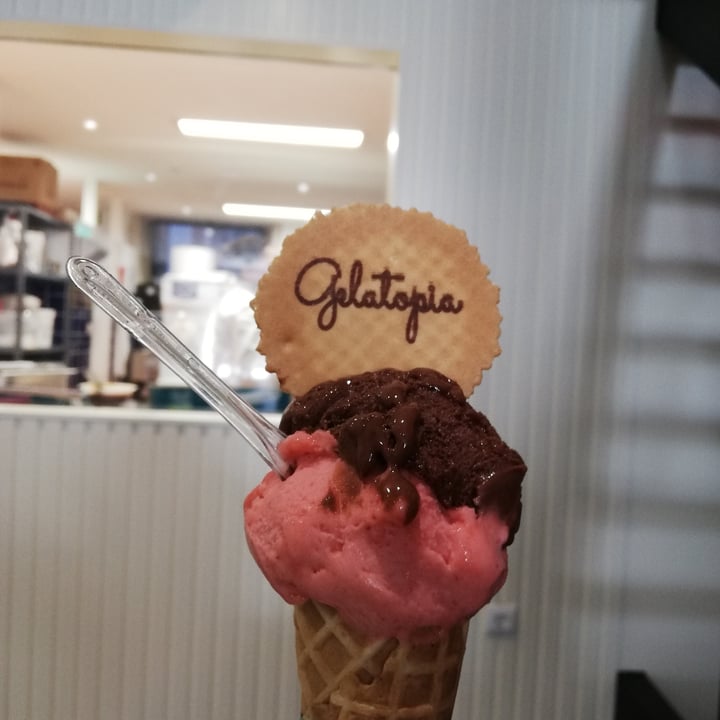 review photo of GELATOPIA - Gelados de Sonho (Porto) Gelado de Chocolate e Morango shared by @mjphoenix on 13 Aug 2021 - review