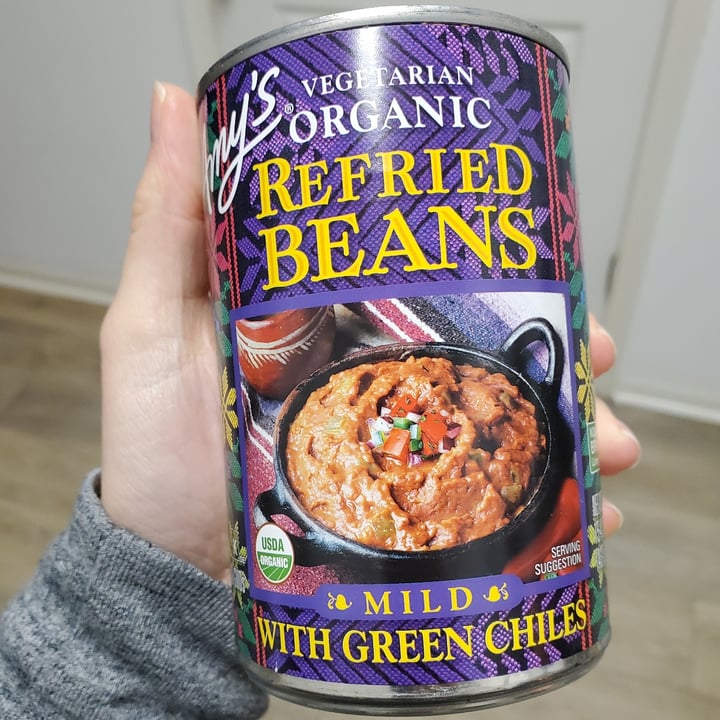photo of Amy’s Organic Refried Beans Mild With Green Chiles shared by @emilypaulsen on  06 Nov 2021 - review