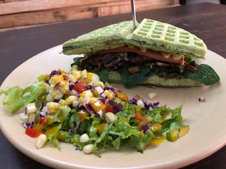 photo of Vegamo MX Waffle Sandwich Chewbacca shared by @rebevegan on  08 Mar 2020 - review