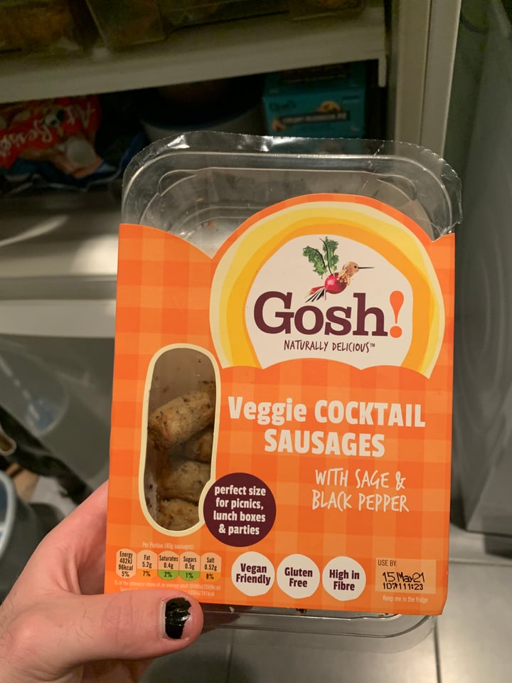 photo of Gosh! Veggie cocktail sausages shared by @plantboi on  10 May 2022 - review