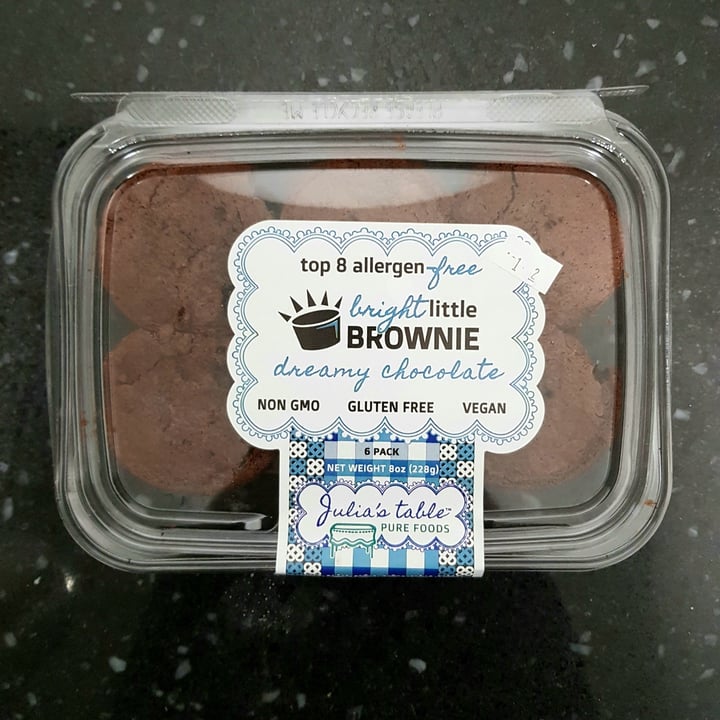 photo of Julia’s table Bright Little Brownies shared by @veganfoodreviewer on  26 Dec 2021 - review