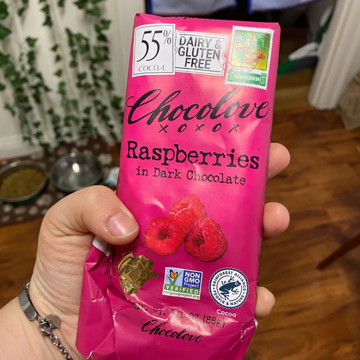 photo of Chocolove Raspberries in Dark Chocolate shared by @zoerooster on  27 Feb 2022 - review