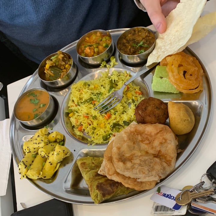 review photo of RK Dining Preston Traditional Stainless Steal Thali shared by @stephtheveggie on 30 May 2020 - review