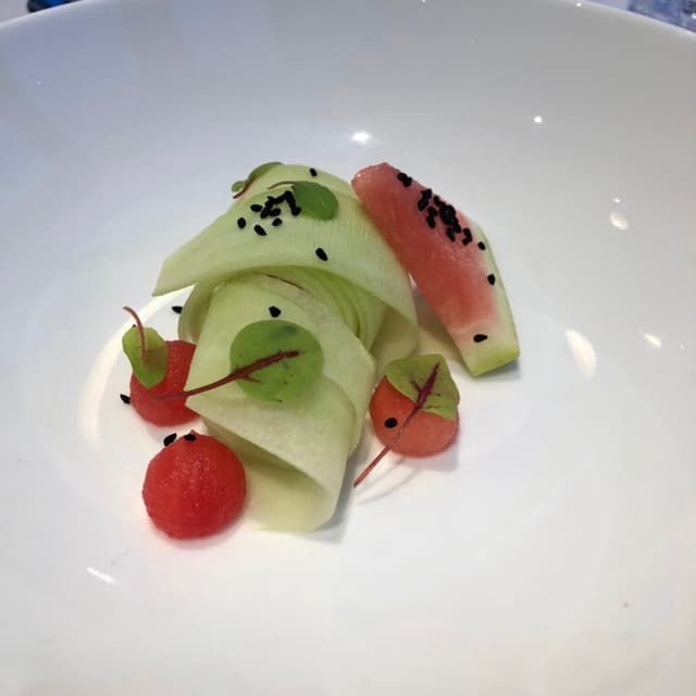 Foto do prato “Insalatina di cetriolo e anguria”