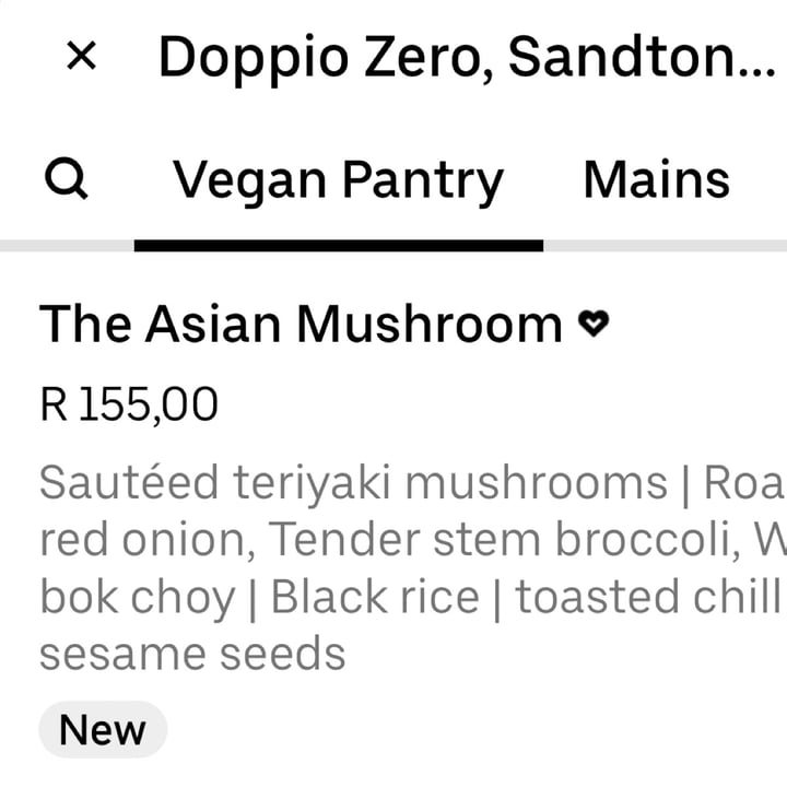 photo of Doppio Zero the asian mushroom shared by @reshmikhan on  28 Aug 2022 - review