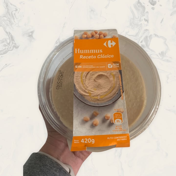 photo of Carrefour Hummus Receta Clásica shared by @love4animals on  03 Mar 2022 - review